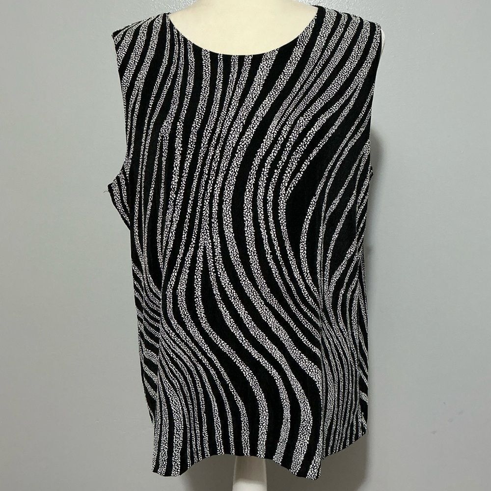 Susan Lawrence Woman Zebra Print Sleeveless Top and skirt set NWT size 1X